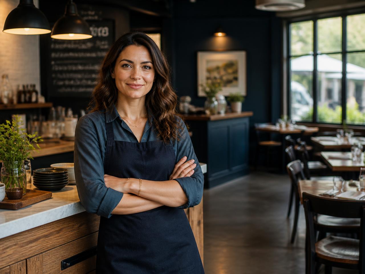 Local business owner in her bistro